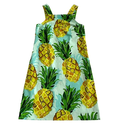 NWT Trina Turk Felisha Pineapple Sundress Shift Dress 0 00 XS Cotton Tropical - Image 1 of 4