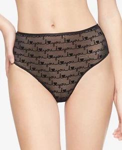 Calvin Klein Women I Love You High-Leg Tanga Underwear Black Size S 0800 - Picture 1 of 2