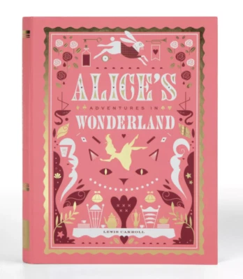 FAO Schwarz Alice's Adventures in Wonderland Lewis Carroll Set Pin Bookmarks NEW Foto 1 de 4