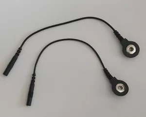 2 Adapter 2mm Pin auf Clip (Druckknopf) Reizstrom E-STIM ESTIM TENS EMS EROSTEK - Bild 1 von 3