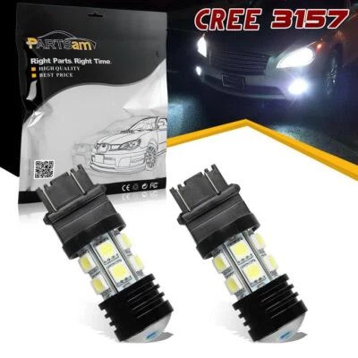 Pack2 3157 3156 Super Power LED 4114 Luz de Respaldo Inverso Cree Xenón Bombillas Blancas Foto 1 de 4