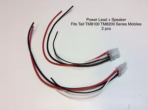 Tait 2-way Radio Power Leads+ Speaker - Set Of 2 TM8105 TM8110 - Picture 1 of 5