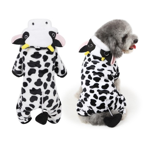 VETEMENTS Vestiti per cani mucca cane costume cappotto cane cappuccio caldo vestiti per animali domestici abbigliamento invernale per cani