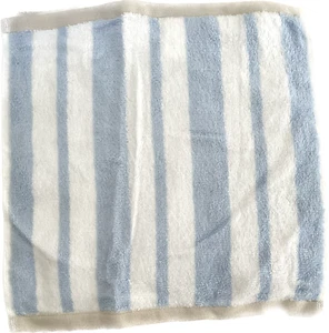 Martha Stewart Collection 100% Cotton Striped Nautical Washcloth - Frozen Pond - Picture 1 of 3