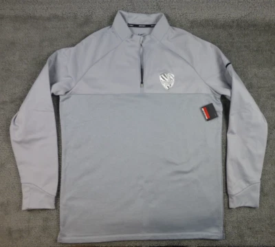 Pullover Nike Golf 1/4 Cremallera Para Hombre L Gris Forrado de Vellón LOGO NUEVO CON ETIQUETAS Foto 1 de 4