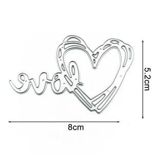 Brand New Cutting Dies Embossing Template Love Background Frame Diy Cutting - Picture 1 of 10