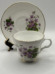 Crown Trent Staffordshire England Fine Bone China Cup & Saucer - Picture 1 of 4