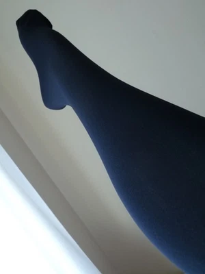 SWISS MADE Mikrofaser Strumpfhose Gr. XL dunkelblau blickdicht 40 den Neu in OVP - Bild 1 von 4