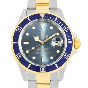 ROLEX SUBMARINER DATE 16803 BLUE TROPICAL ALL TRITIUM #97 869425 - Picture 1 of 9