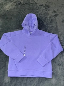DSG Hoodie Girl's Medium Dark Frozen Purple Sport Fleece Ribbed Trim Pullover - Picture 1 of 7