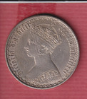 Old Coin Victoria One Florin Gothic