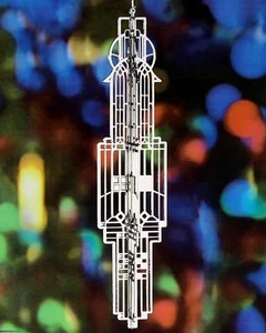 Frank Lloyd Wright Chauncey Williams Christmas Ornament Wrightsicle, Silver, ... - Picture 1 of 5