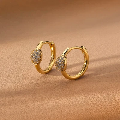 Orecchini anellina donna ragazza gioielli Morellato linea Pavé SAZB17 argento - Immagine 1 di 4