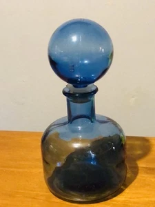 vintage cobalt blue glass Decanter Genie Bottle - Picture 1 of 7