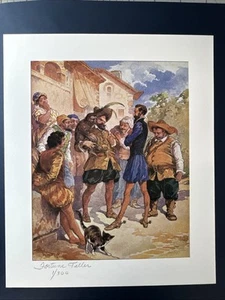 Gustave Dore Colored Lithograph "The Fortune Teller" Don Quixote Limited 1/300 - Picture 1 of 5