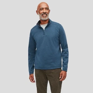 Bonobos Herren Größe M Daily Grind Half Zip Pullover Nachthimmelblau Neu mit Etikett $ 99 - Bild 1 von 8