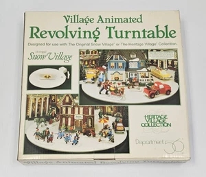 GETESTET! FUNKTIONIERT! Dept 56 Heritage Snow Village animierter drehbarer Plattenspieler #52640 - Bild 1 von 13