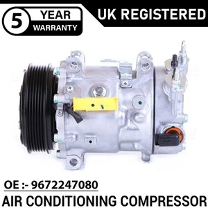 AIR CON AC COMPRESSOR FOR CITROEN C3 C4 C5 MK1 MK3 BERLINGO PEUGEOT 307 508 308 - Picture 1 of 7
