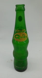 DD8 Vtg QUIKY Grapefruit-Lemon Green Soda Bottle 10oz King Size - Picture 1 of 5