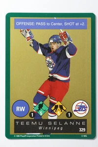 1995-96 Playoff One on One Challenge Ultra Rare Gold Teemu Selanne #329 Booster - Picture 1 of 2
