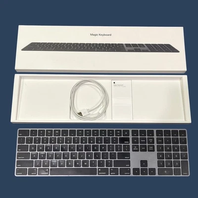 Apple Magic Keyboard w/ Numeric Keypad Space Gray A1843 Original Box Cable - Image 1 of 4