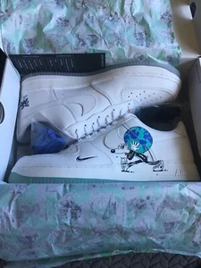 Size 13 - Nike Steven Harrington x Air Force 1 Flyleather QS Low Earth Day - Picture 1 of 8