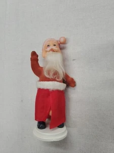 Rare Vintage Naughty! Santa Claus 7" Plastic Push Down Head Christmas Toy 1940's - Picture 1 of 9