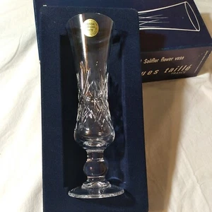 Cristal d'Arques Clear Cut Crystal Bud Vase France Beaugency New in Box 8.25" - Picture 1 of 7