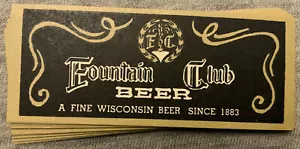 Fountain Club Bier, (25) Hals Flasche Etiketten - Bild 1 von 1