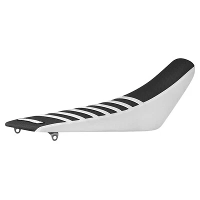 Cubierta de asiento Yamaha WR250F/WR450F 2005-2006 BLANCO/NEGRO/BLANCO costillas #489 Foto 1 de 4