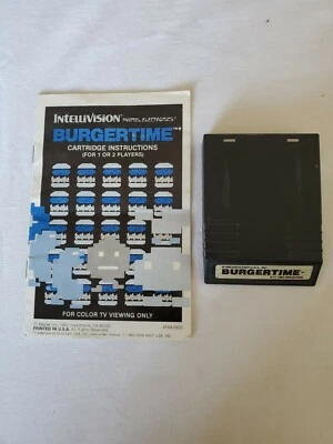 Burgertime For Intellivision Video Game 1982, Cartridge And Manual - Image 1 of 3
