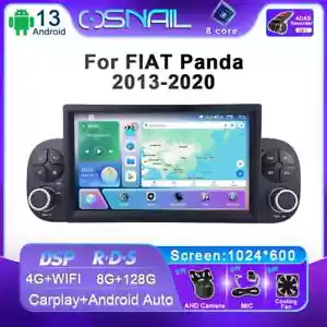 Android 13 Auto Carplay Autoradio für Fiat Panda 13-20 1Din GPS 4G DSP Head Unit - Bild 1 von 39
