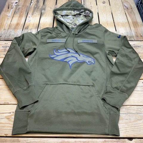 Nike NFL Denver Broncos 2018 Salute to Service Logo Hoodie Sz S camo 923212 399 Cover