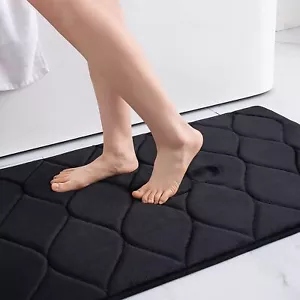 Foam Bathroom Rugs Ultra Soft Non Slip Mat Water Absorbent Washable Shower Floor - Picture 1 of 6