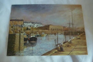 J319 Seahouses Harbour By Edwin BLACKBURN NORTHUMBERLAND Dixon Postcard - Picture 1 of 2