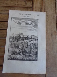 Gravure ile Candie Héraklion Crète Description de l'Univers Mallet XVIIe s. - Picture 1 of 1