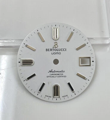 Оригинальный автоматический белый циферблат Bertolucci Uomo 28 мм ссылка: 884.55.41.10B - Изображение 1 из 4