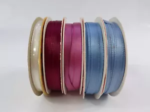 5 Vintage Offray Franks Ribbon Spools 1/4" Original 10 Yds Full to Partial C25 - Picture 1 of 5