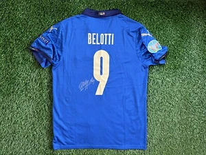 GENUINE ANDREA BELOTTI SIGNED ITALY EURO 2020 SHIRT, EXACT PROOF SHOWN - Picture 1 of 2