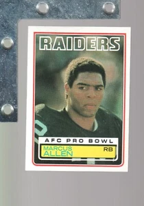 Tarjeta afilada 1983 Topps #294 Marcus Allen rara Hofer novato RC Raiders - Imagen 1 de 2