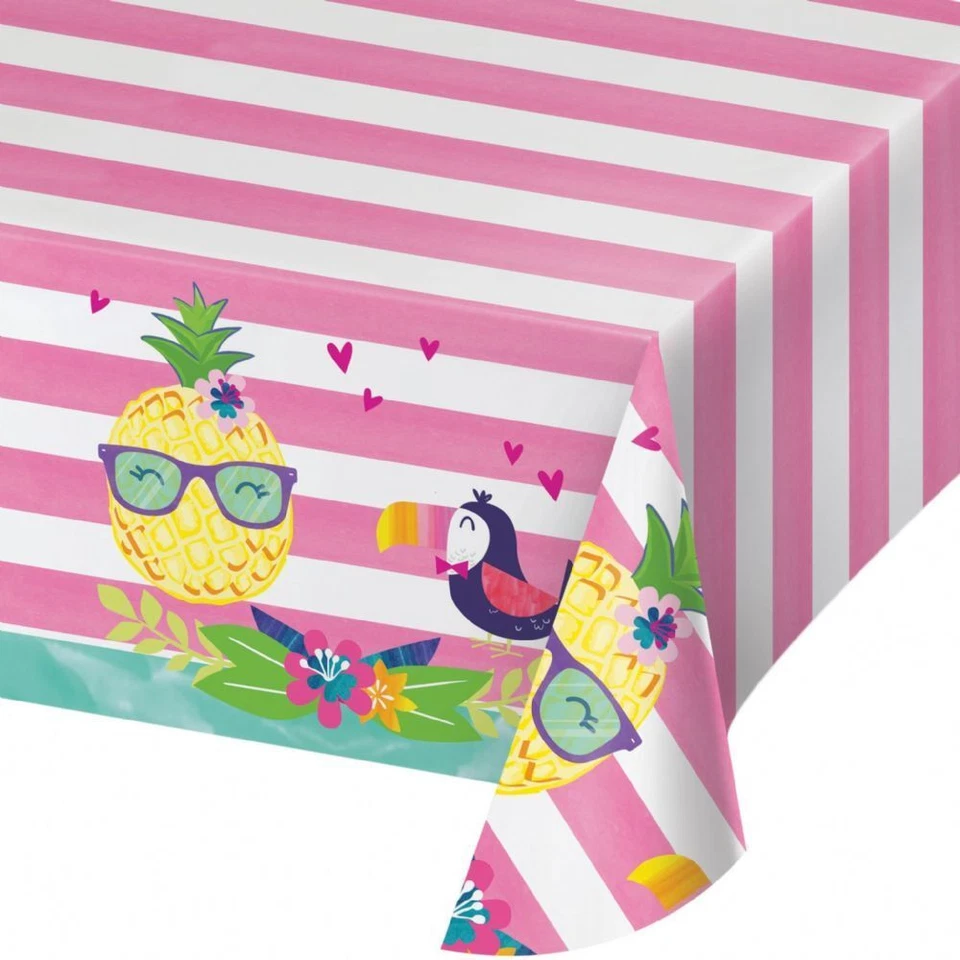 Pineapple N Friends Party Supplies Tablecover Plastic Birthday Luau Hawaiian  - Image 1 of 1