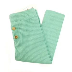 Cat & Jack Baby Boys Size 6-9M Pull-On Leggings Ribbed Green - Picture 1 of 7