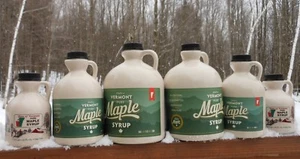 Pure Vermont Maple Syrup-Grade A Dark Amber - - Picture 1 of 2