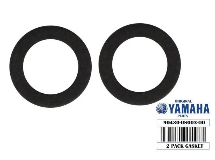 2 OEM Yamaha Lower Unit Drain Plug Gasket 90430-08003