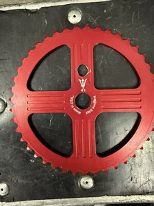 NEPTUNE BMX HELM SPROCKET GEAR for 19mm spindles Made in USA! 43 tooth RED - Picture 1 of 2