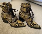  Chloe designer Rylee cutout snake effect ankle boots UK 4.5 NEW RRP £1095