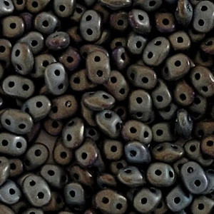 10g SUPERDUOS - Czech SuperDuo 2-Hole Beads - MATUBO Iris Brown Matte - Bild 1 von 5