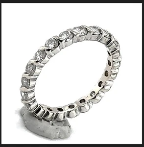 18K 750 White Gold RG 51 Memory 1,25 Ct.T Diamond Ring Unikat Diamant Vollmemory - Bild 1 von 24