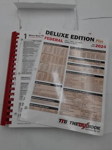 The Tax Book 2024 Federal,1040,Small Bus.,Estate&Trusts Deluxe Ed Plus covertear - Picture 1 of 3
