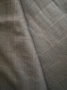 Brown Wool Glenn Plaid Fabric Remnant 7/8 yd 60" Wide - Picture 1 of 3